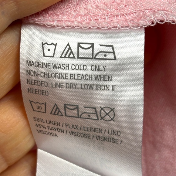 Susan Graver Womens Linen LongSleeve Tunic Button Up Shirt 2X Breathable Coastal - Picture 4 of 7